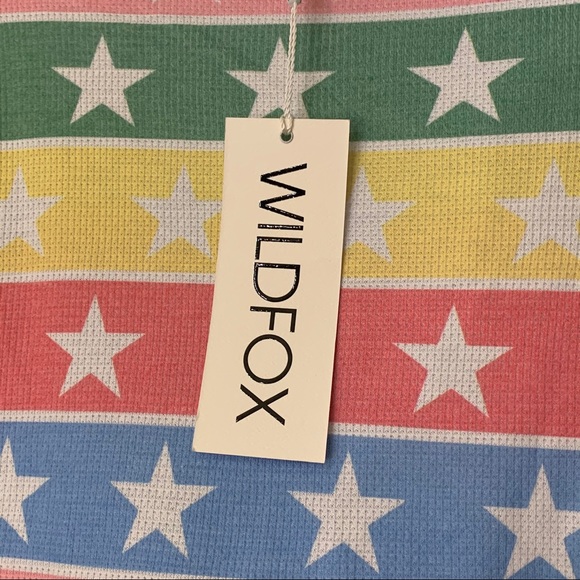 Wildfox Pullover 3/4Sleeve Stars MultiColor V-Neck - Picture 5 of 13